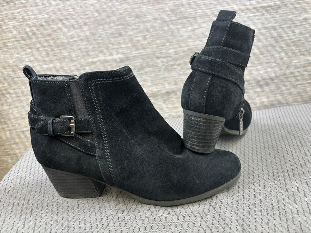 Blondo Suede Waterproof Ankle Boots Womens Size 7.5M Black B5903-015